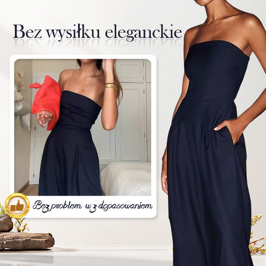 🔥Prosty i wszechstronny🔥Damski kombinezon kieszonkowy bez ramiączek