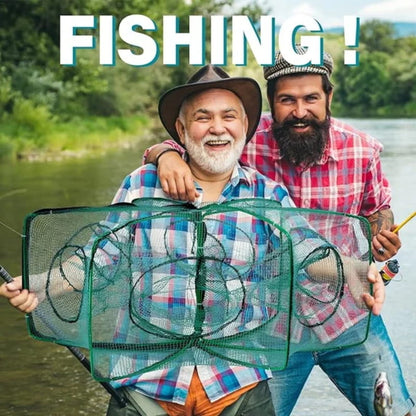 🚨 Automatyczna składana siatka dla wędkarzy – wzmocniona nylonowa siatka wędkarska 🎣✨