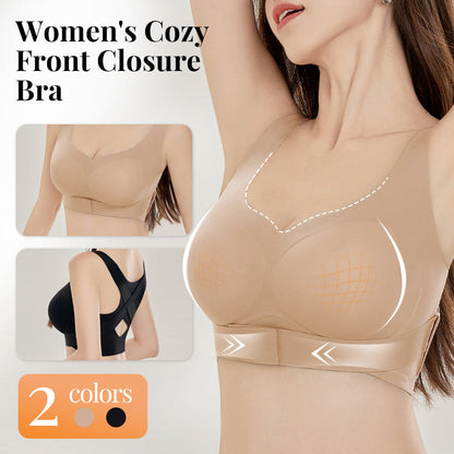 【S-XL】💕Biustonosz damski Cozy Seamless Push Up z zapięciem z przodu