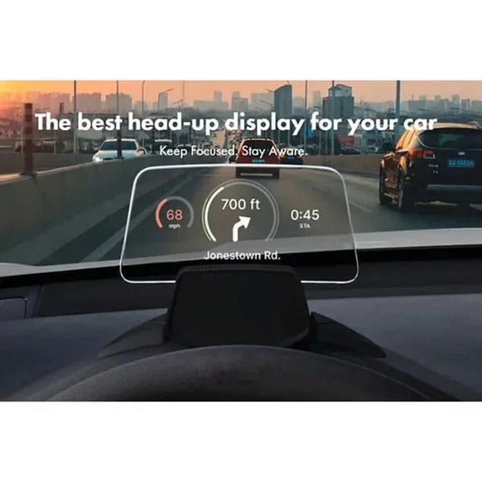 🔥Automatyczny wyświetlacz GPS Head UpDisplay Halter z odbiciem obrazu HD