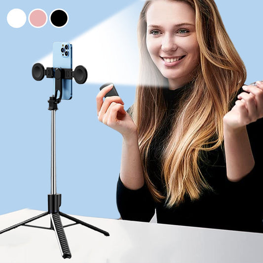 Statyw Bluetooth Selfie Stick ze światłem wypełniającym LED