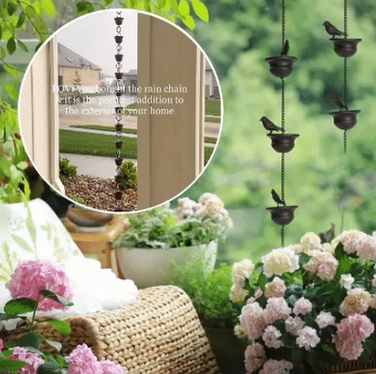 🔥Łańcuch przeciwdeszczowy z motywem ptaszków