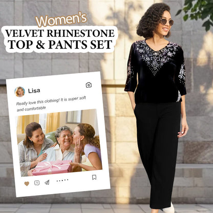 【🥰Przygotowania do mroźnej zimy】Elegancki aksamitny damski garnitur