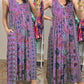 【M-4XL】💟Luźny kombinezon bez rękawów w kwiaty w stylu vintage